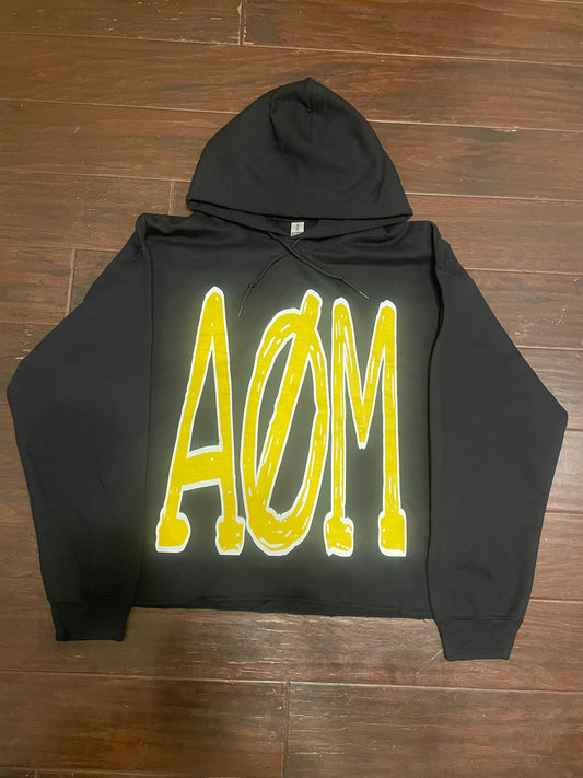 Black/yellow AØM hoodie *PRE-ORDER*